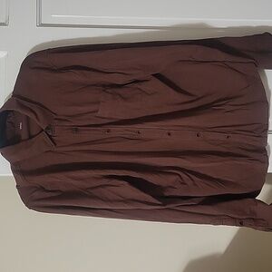 Paige Mens Stockton Button-Up Ruby Rum Shirt Size Medium